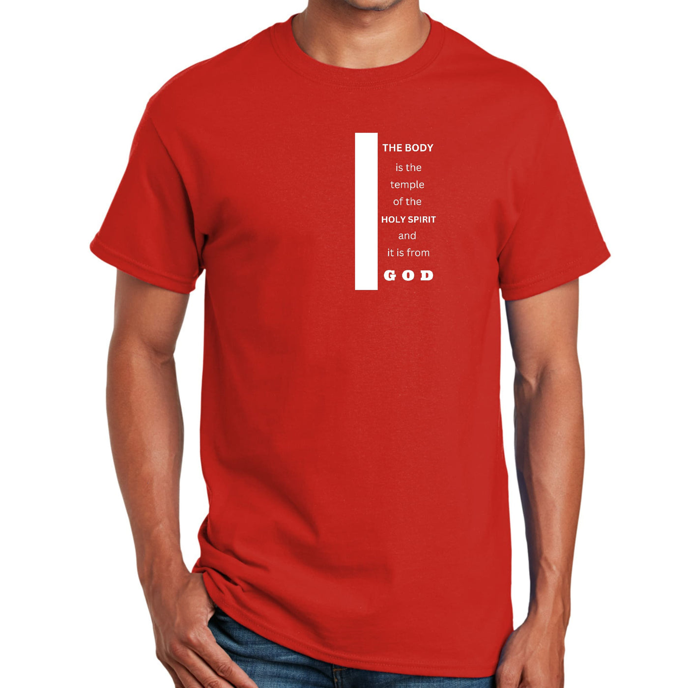 Mens Graphic T-shirt The Body Is The Temple Of The Holy Spirit - Mens | T-Shirts