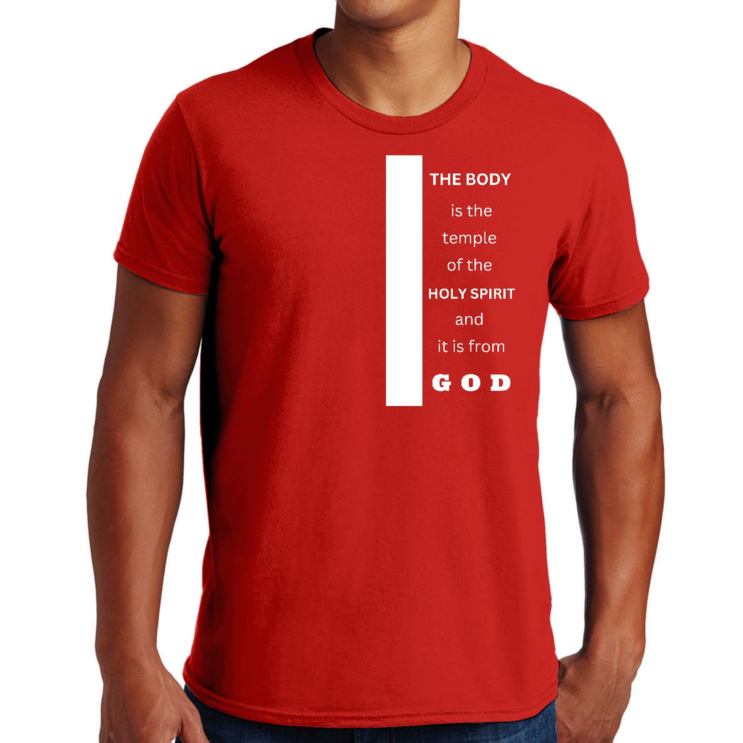 Mens Graphic T-shirt the Body is the Temple of the Holy Spirit - Mens | T-Shirts