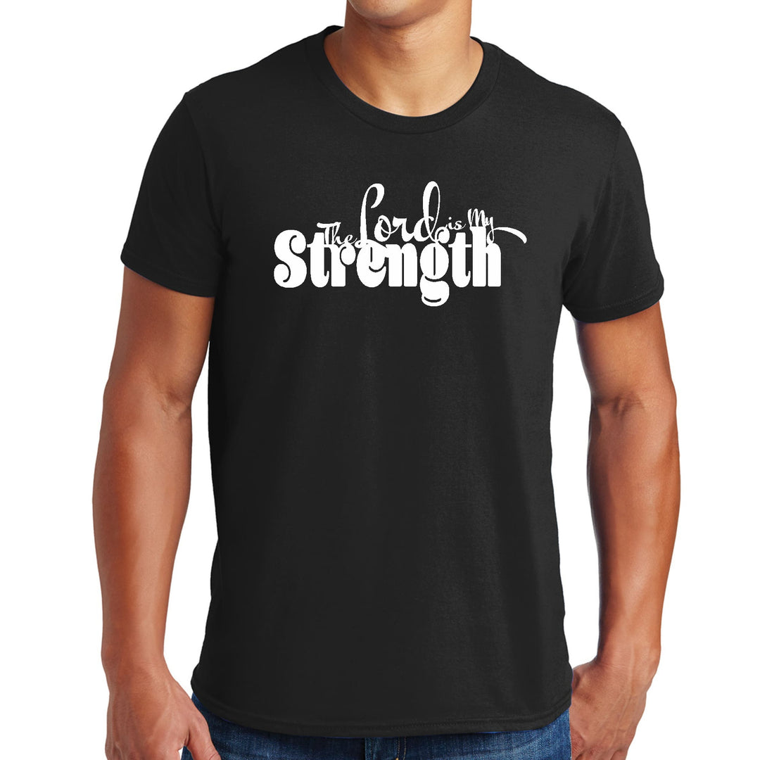 Mens Graphic T-shirt the Lord is my Strength Print - Mens | T-Shirts