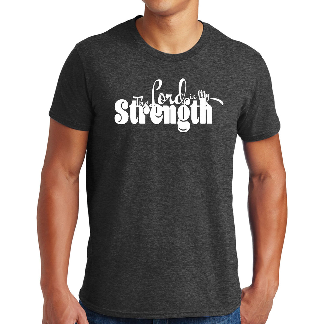 Mens Graphic T-shirt the Lord is my Strength Print - Mens | T-Shirts