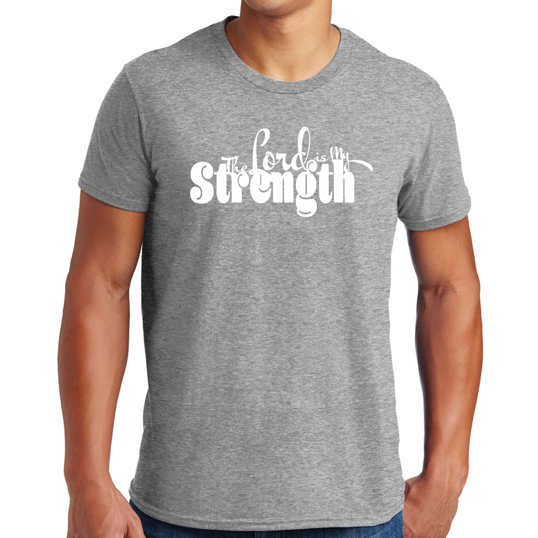 Mens Graphic T-shirt the Lord is my Strength Print - Mens | T-Shirts