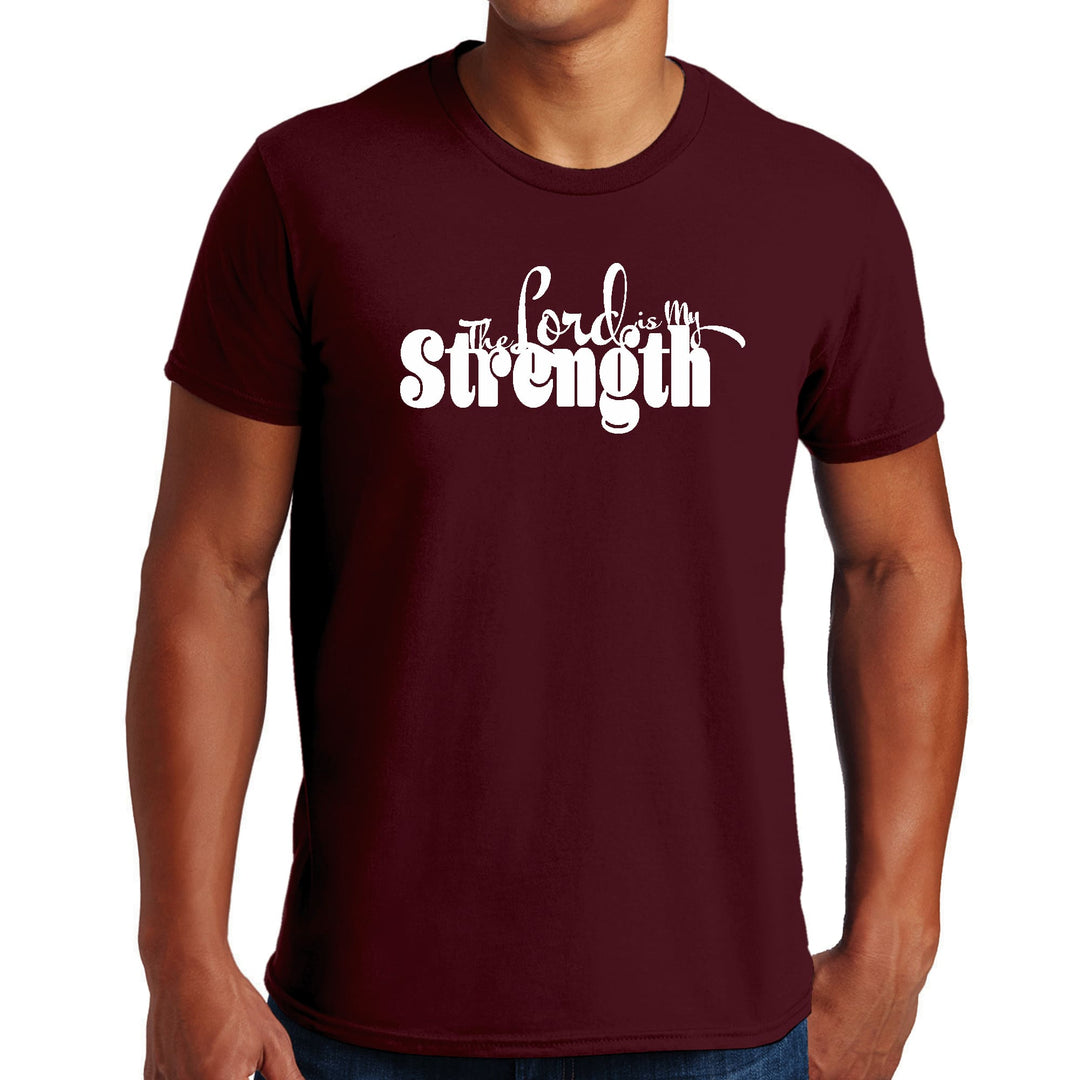 Mens Graphic T-shirt the Lord is my Strength Print - Mens | T-Shirts