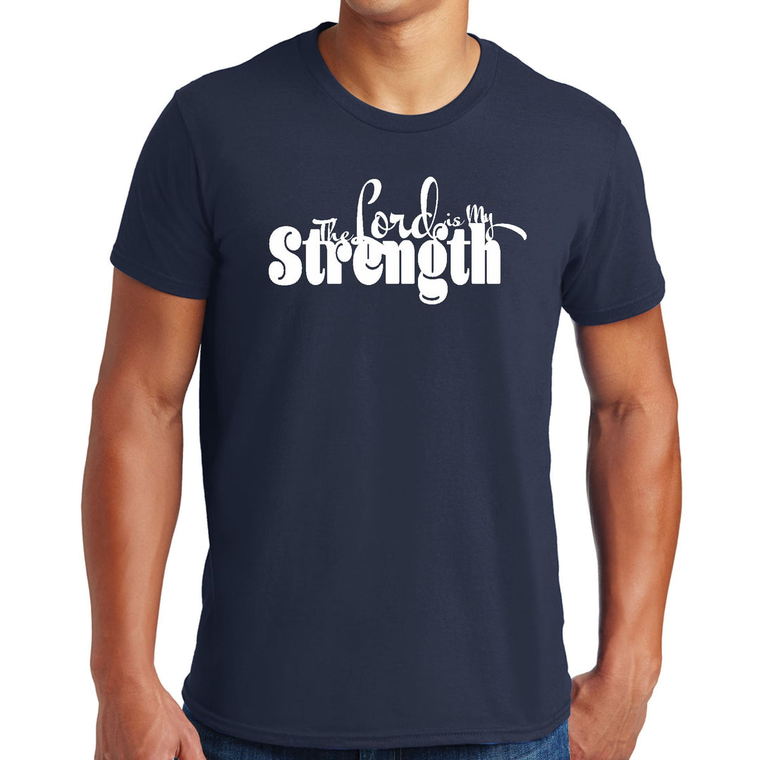 Mens Graphic T-shirt the Lord is my Strength Print - Mens | T-Shirts