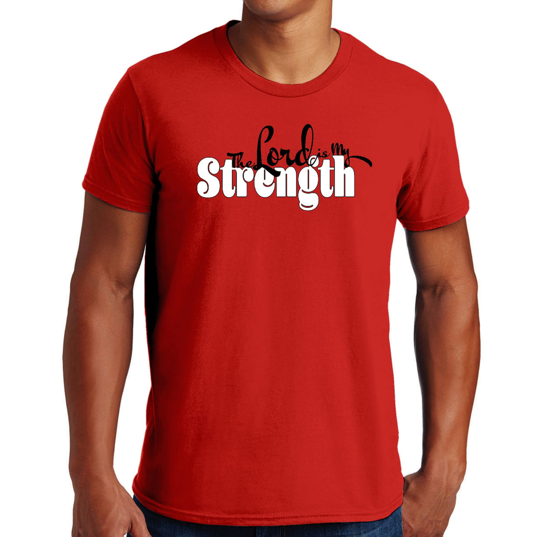 Mens Graphic T-shirt the Lord is my Strength Print - Mens | T-Shirts