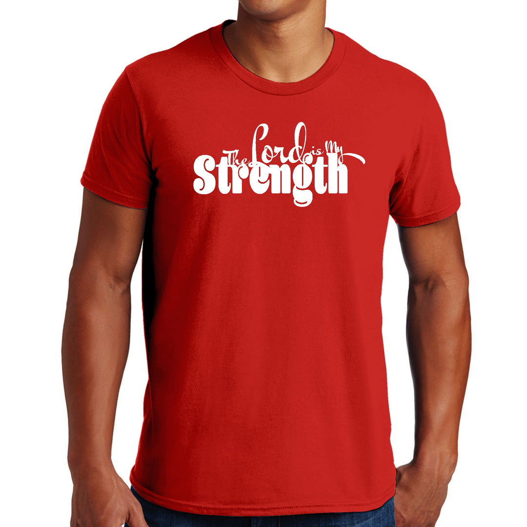 Mens Graphic T-shirt the Lord is my Strength Print - Mens | T-Shirts