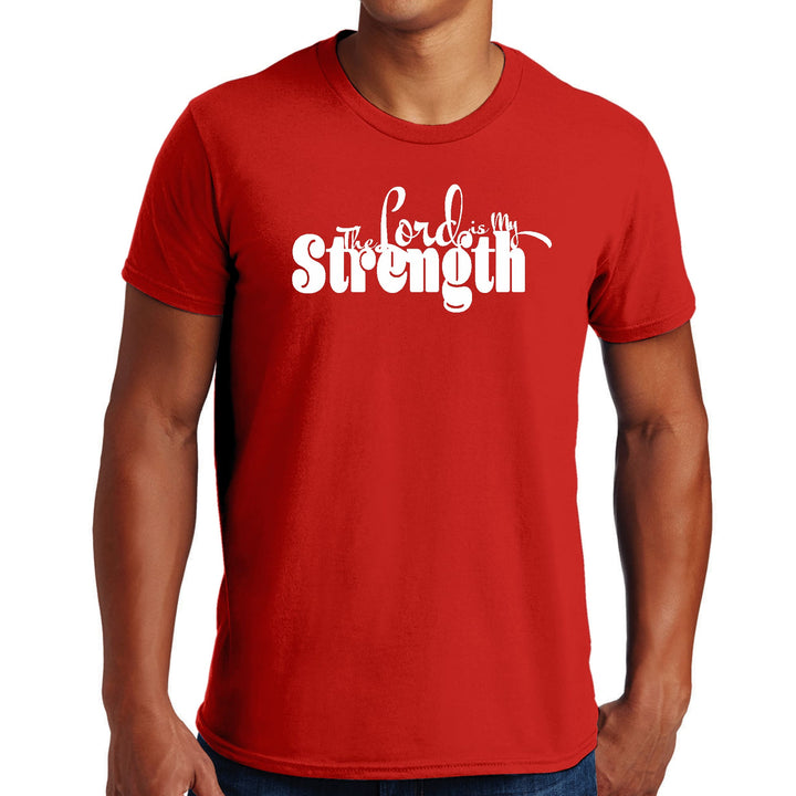 Mens Graphic T-shirt the Lord is my Strength Print - Mens | T-Shirts