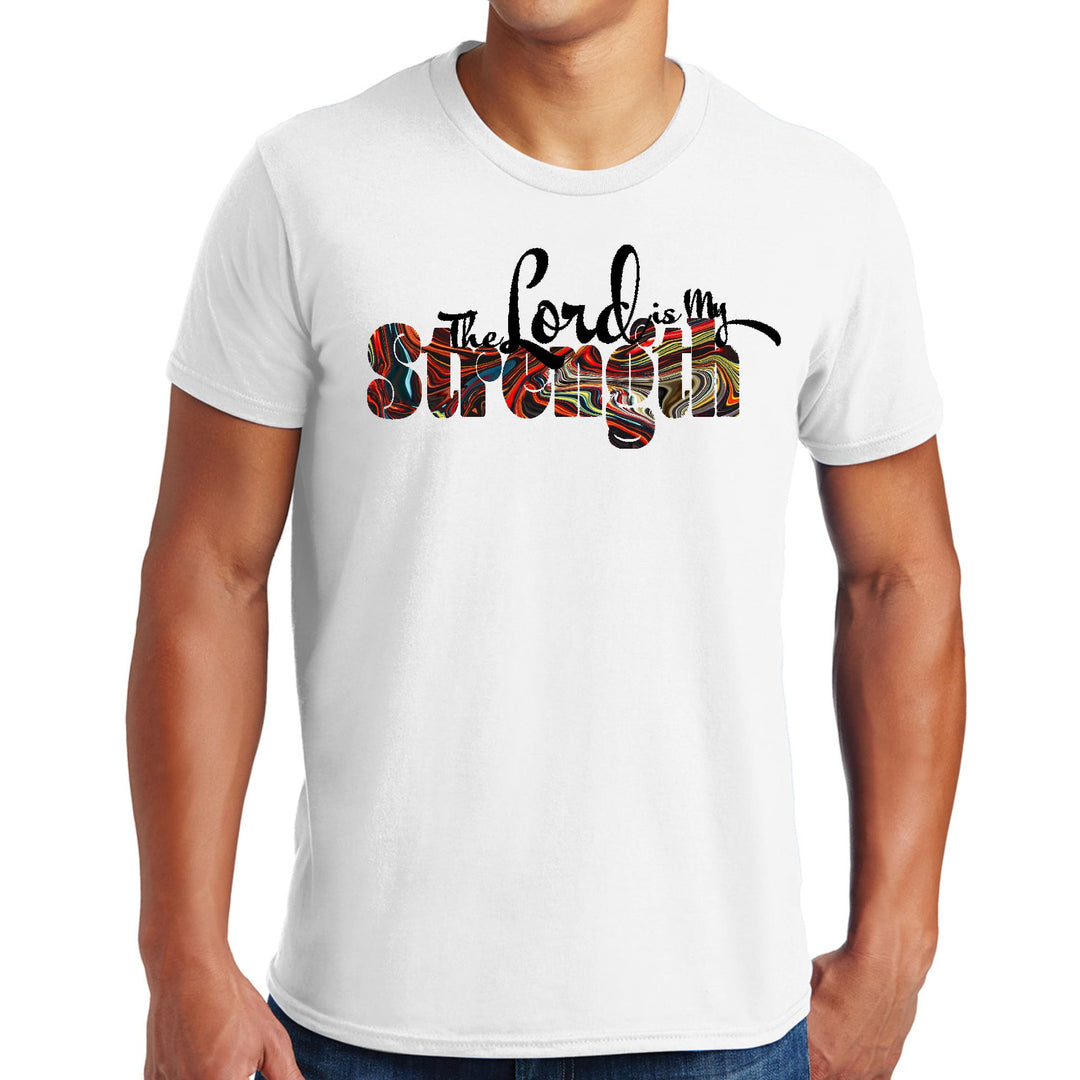 Mens Graphic T-shirt the Lord is my Strength Print - Mens | T-Shirts