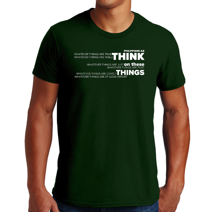 Mens Graphic T-shirt Think on these Things - Mens | T-Shirts