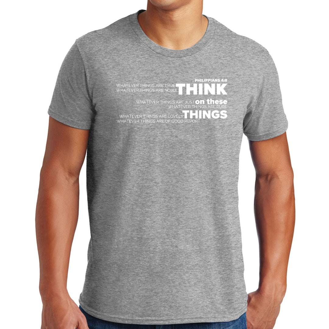 Mens Graphic T-shirt Think on these Things - Mens | T-Shirts