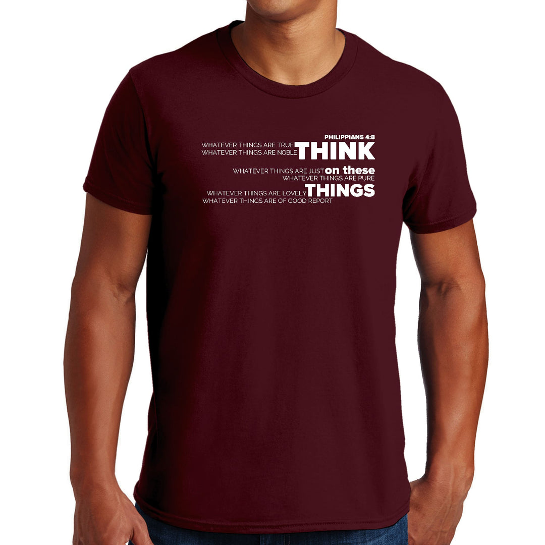 Mens Graphic T-shirt Think on these Things - Mens | T-Shirts