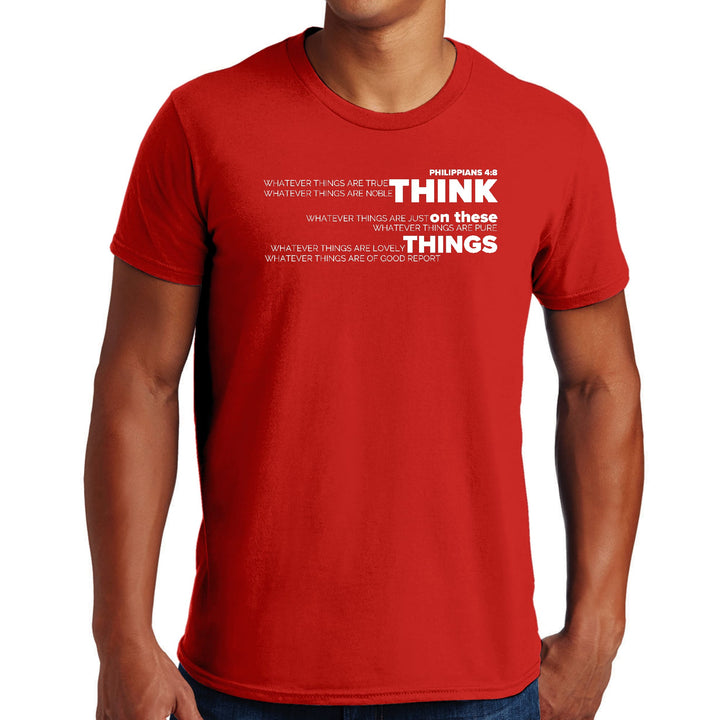 Mens Graphic T-shirt Think on these Things - Mens | T-Shirts