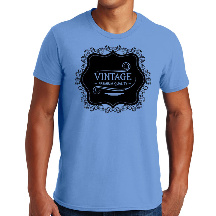 Mens Graphic T-shirt Vintage Premium Quality Black Illustration - Mens