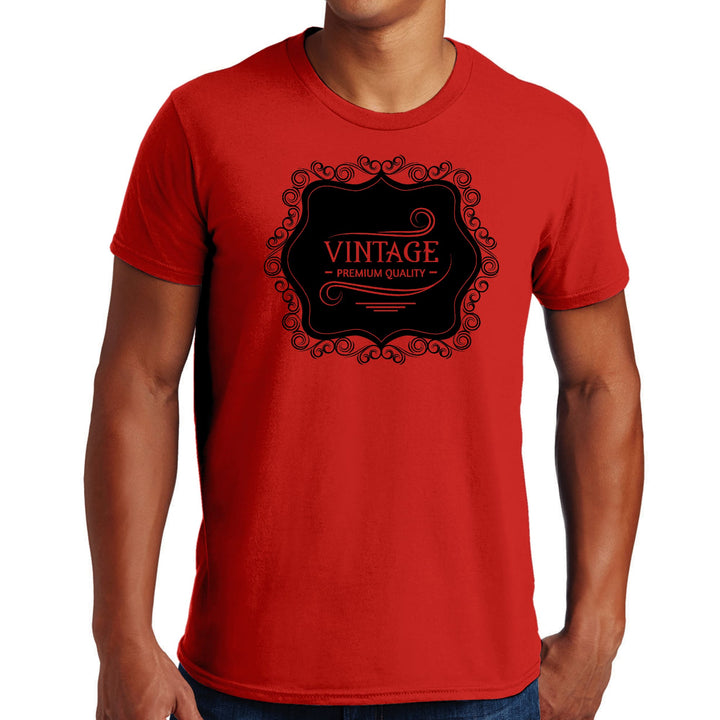 Mens Graphic T-shirt Vintage Premium Quality Black Illustration - Mens