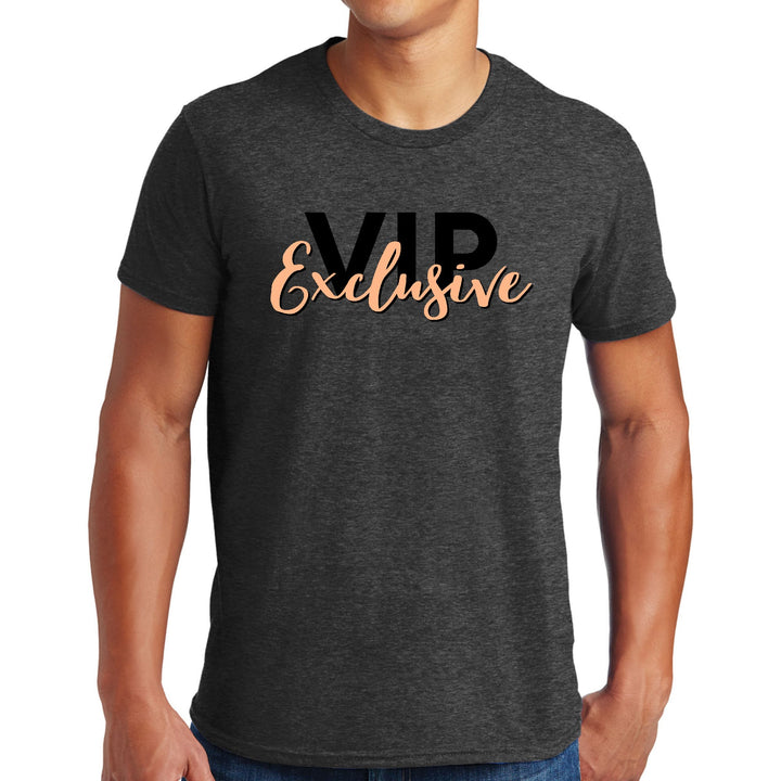 Mens Graphic T-shirt Vip Exclusive Black And Beige - Affirmation - Mens