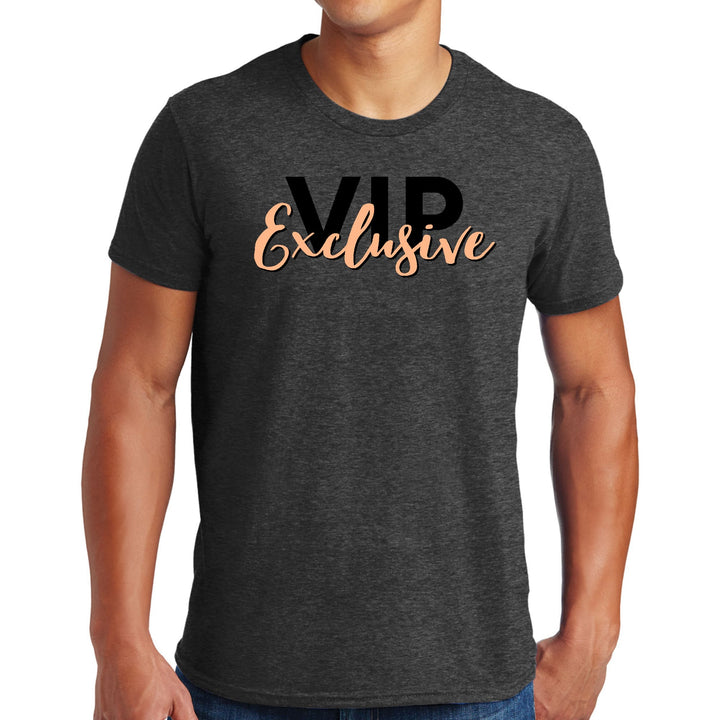 Mens Graphic T-shirt Vip Exclusive Black and Beige - Affirmation - Mens