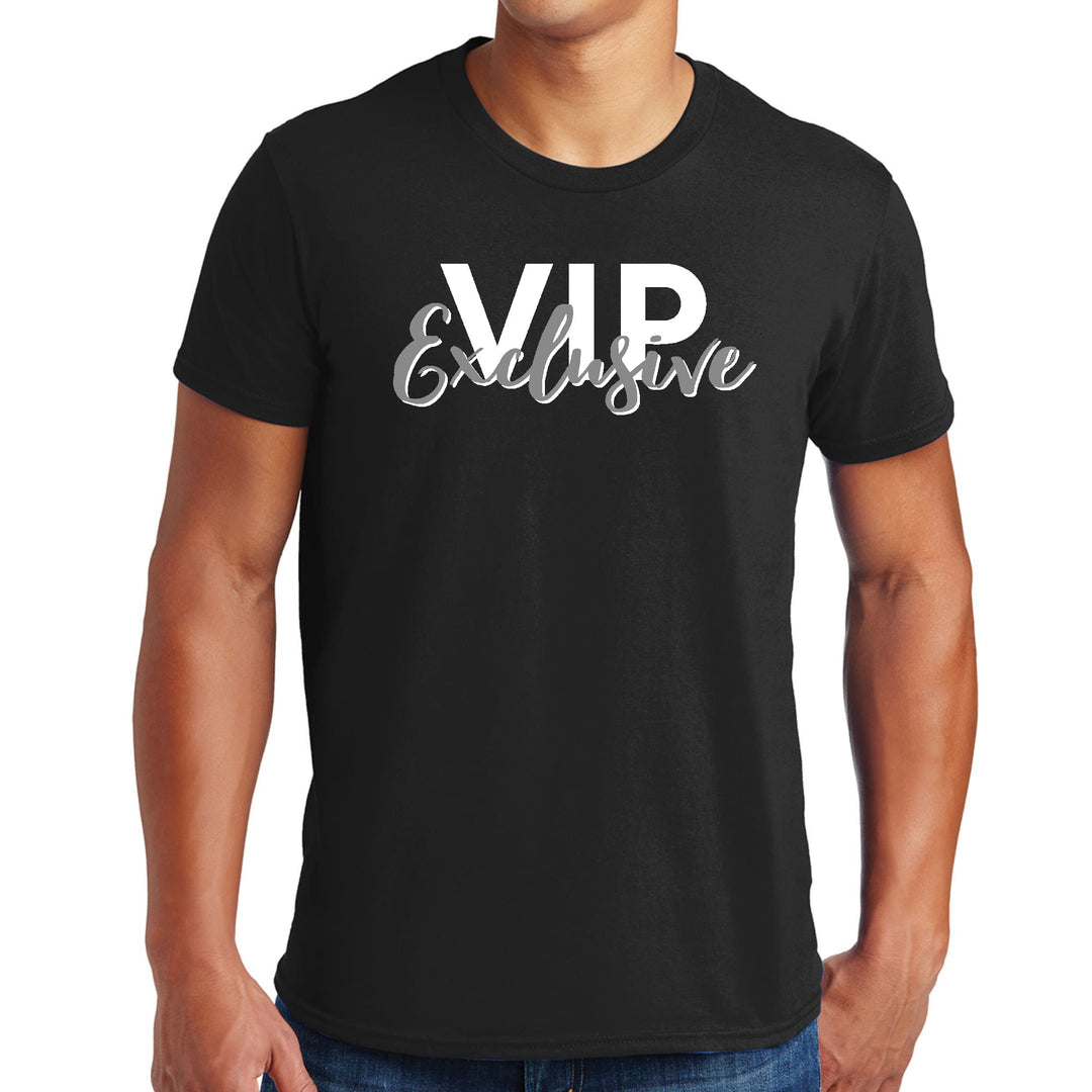 Mens Graphic T-shirt Vip Exclusive Grey and White - Affirmation - Mens