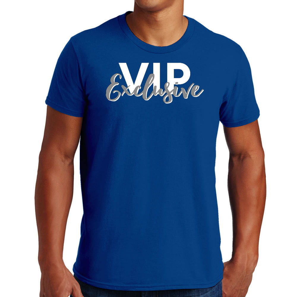 Mens Graphic T-shirt Vip Exclusive Grey and White - Affirmation - Mens