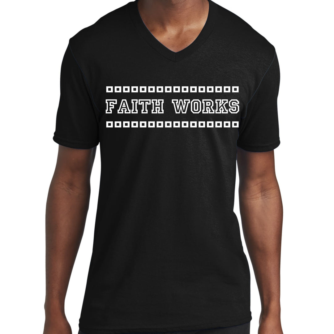 Mens Graphic V-neck T-shirt Faith Works - Mens | T-Shirts | V-Neck