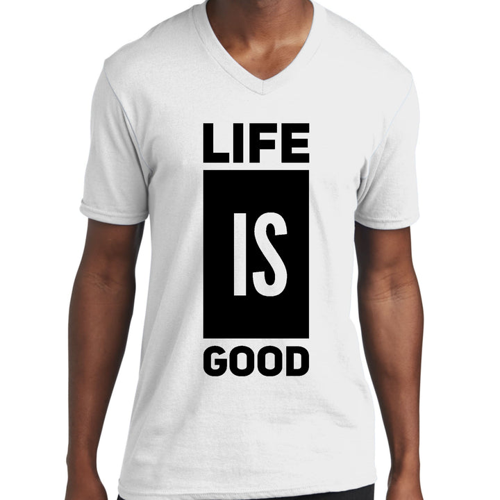 Mens Graphic V-neck T-shirt Life is Good - Mens | T-Shirts | V-Neck