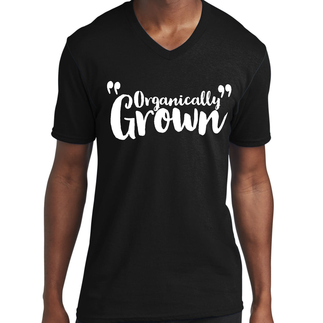 Mens Graphic V-neck T-shirt Organically Grown - Affirmation - Unisex | T-Shirts