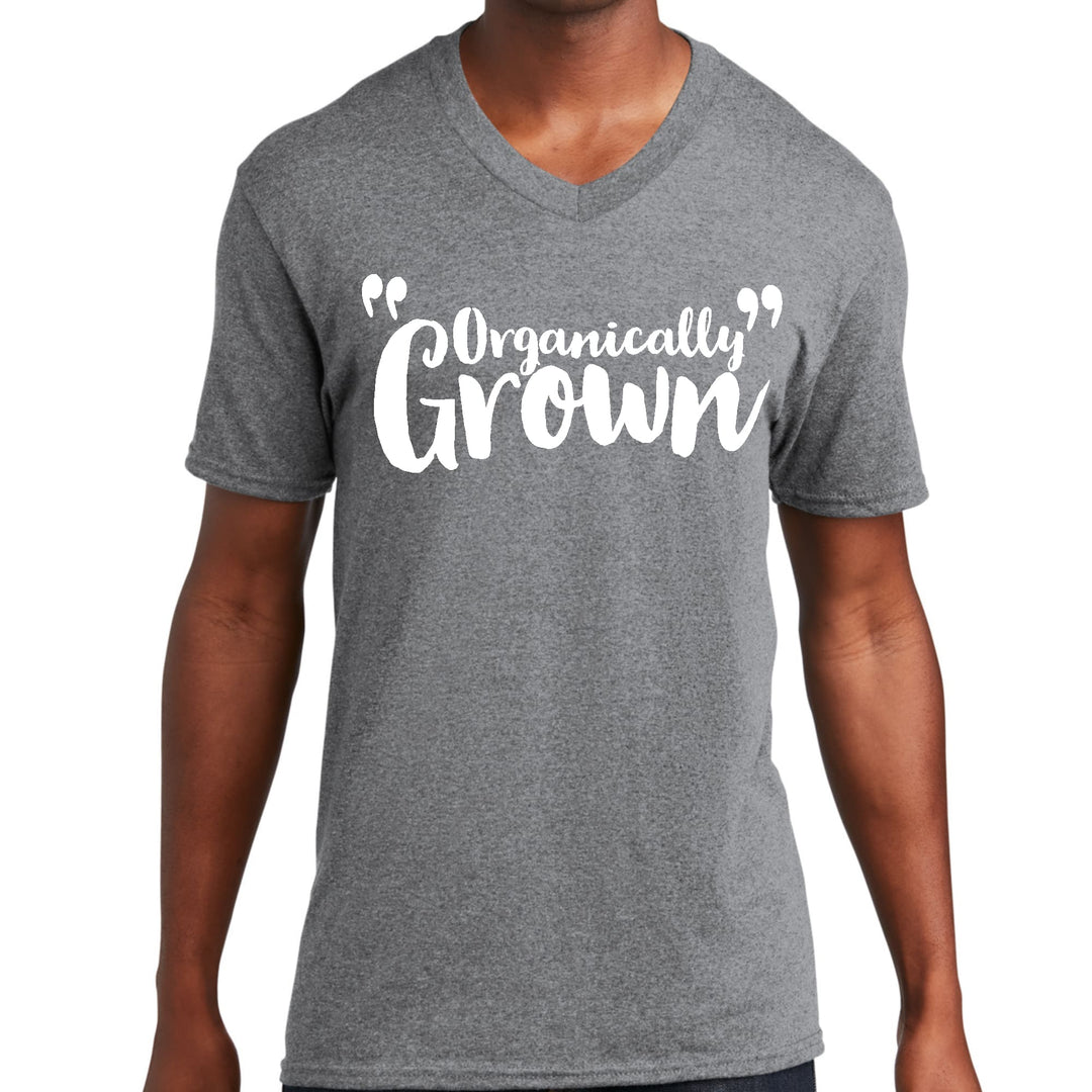 Mens Graphic V-neck T-shirt Organically Grown - Affirmation - Unisex | T-Shirts