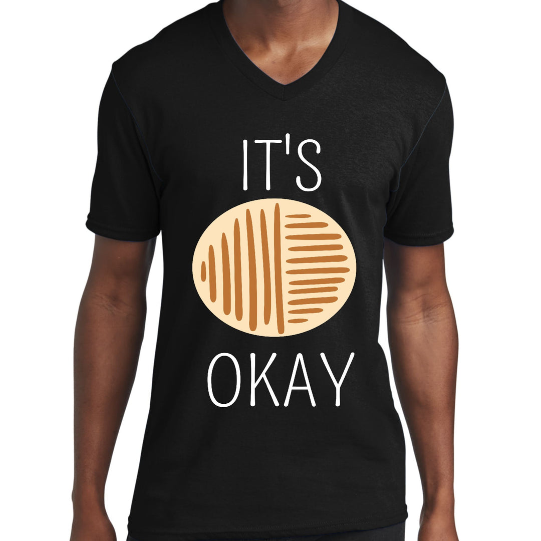 Mens Graphic V-neck T-shirt Say it Soul its Okay - Unisex | T-Shirts | V-Neck