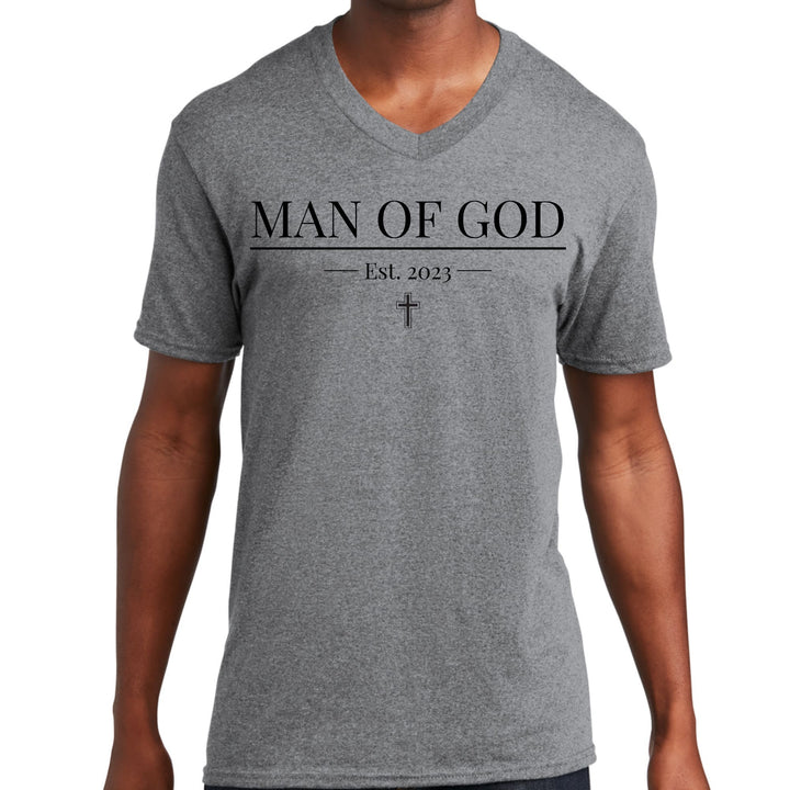 Mens Graphic V-neck T-shirt Say it Soul Man of God Illustration, - Unisex