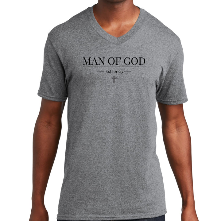 Mens Graphic V-neck T-shirt Say It Soul Man Of God Illustration, - Unisex