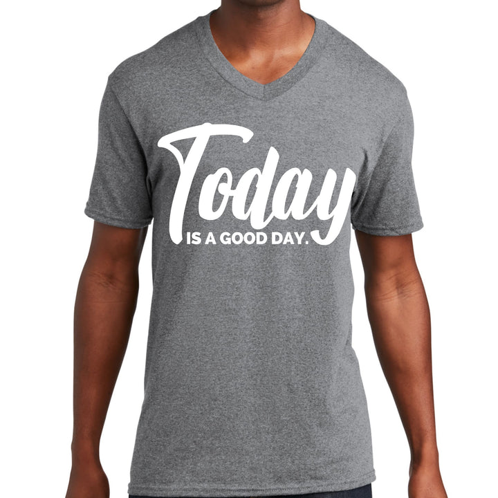 Mens Graphic V-neck T-shirt Today is a Good Day - Unisex | T-Shirts | V-Neck