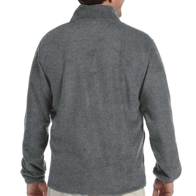 Mens Harriton Quarter-zip Fleece Pullover (m980)- Charcoal Medium - Deals