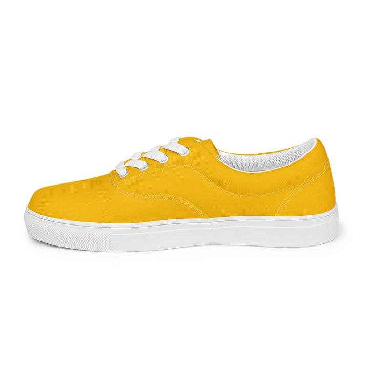 Mens Lace-up Canvas Shoes Golden Yellow