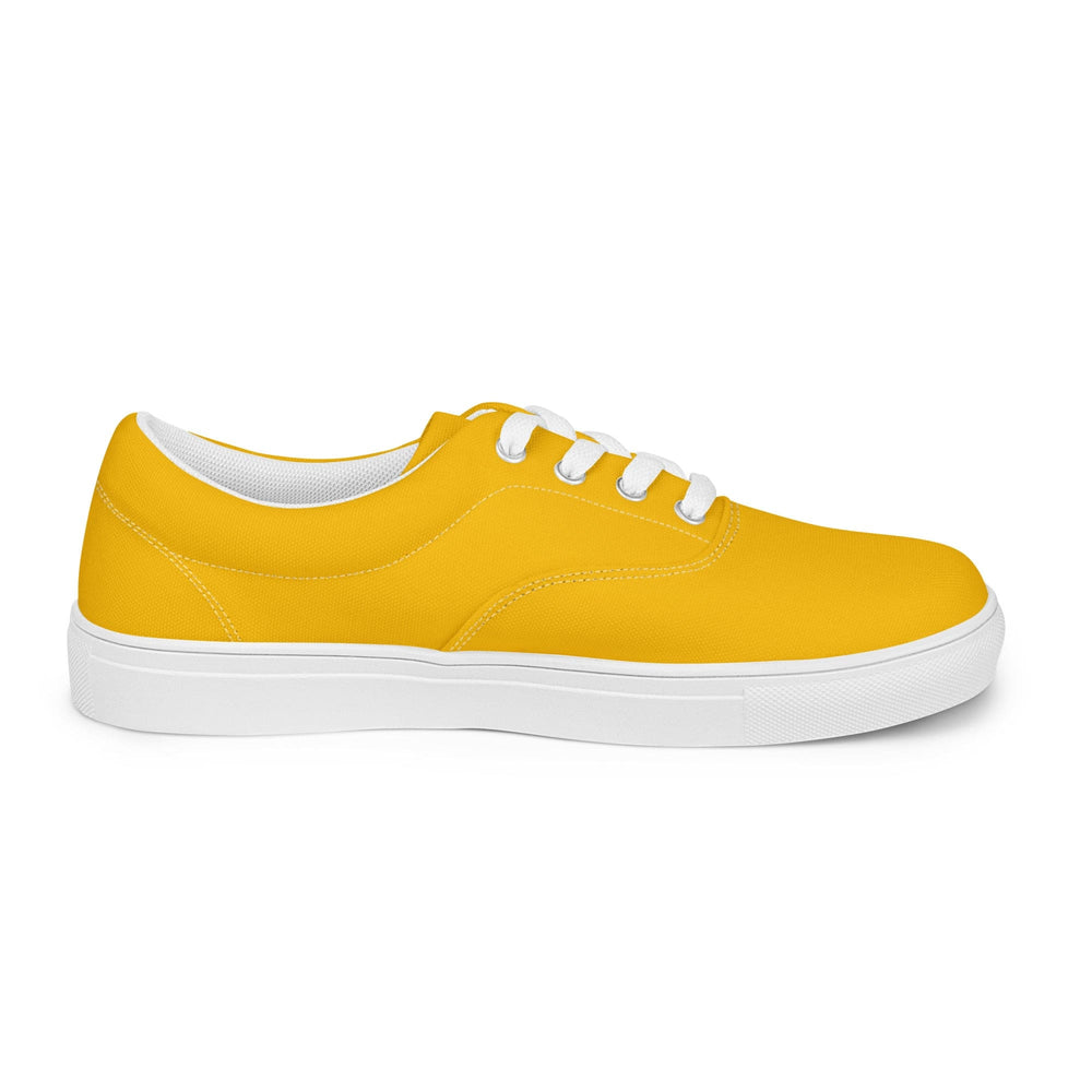 Mens Lace-up Canvas Shoes Amber Orange