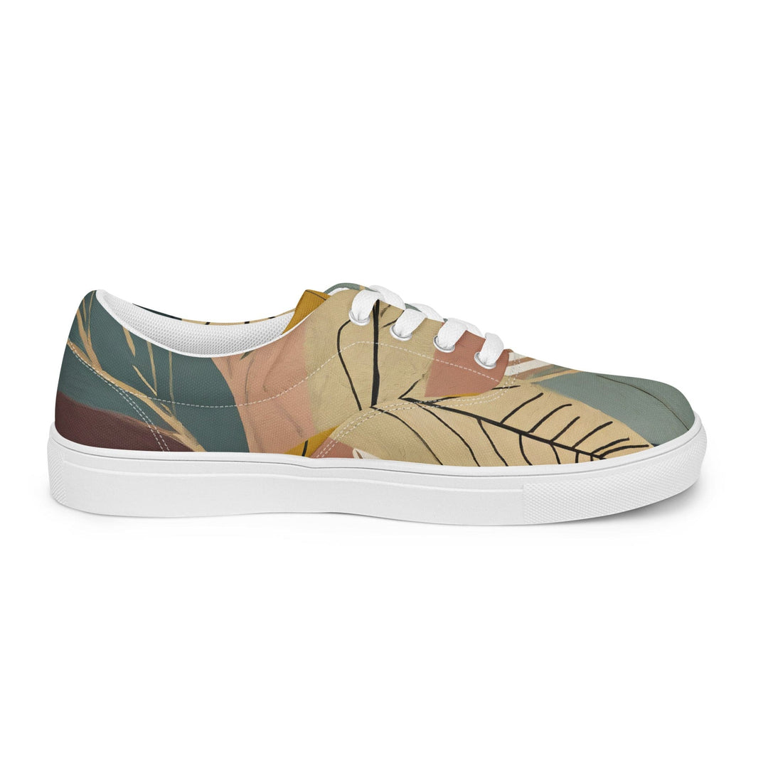 Mens Lace-up Canvas Shoes Boho Style Print 4