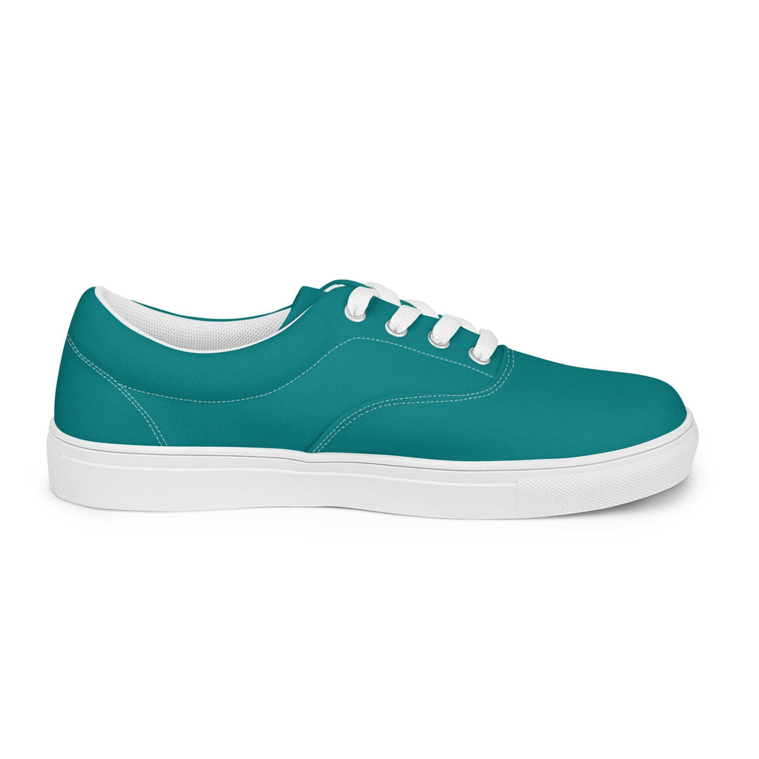 Mens Lace-up Canvas Shoes Dark Teal Green