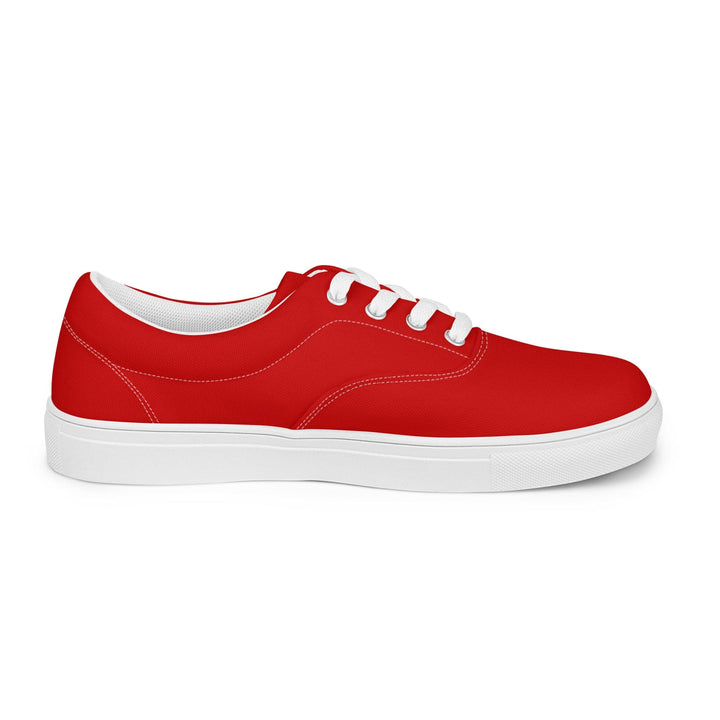 Mens Lace-up Canvas Shoes Red