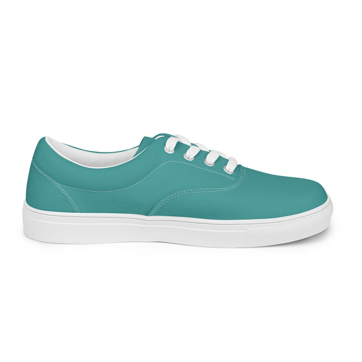 Mens Lace-up Canvas Shoes Teal Green