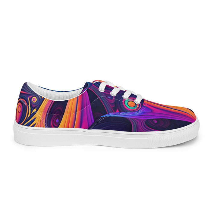 Mens Lace-up Canvas Shoes Vibrant Psychedelic Kaleidoscope Boho Print