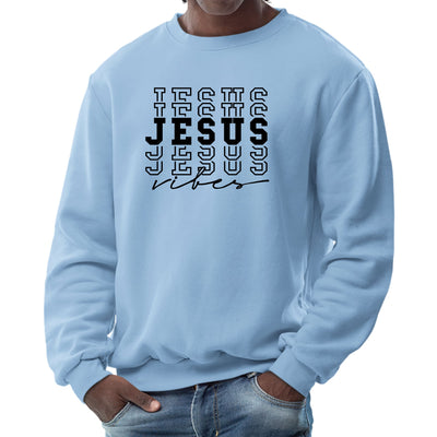 Mens Long Sleeve Graphic Sweatshirt Jesus Vibes - Mens | Sweatshirts