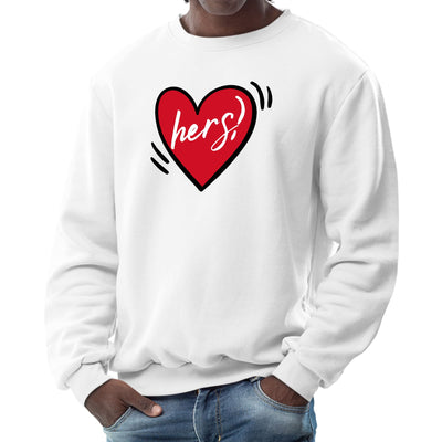 Mens Long Sleeve Graphic Sweatshirt Say It Soul Her Heart Couples - Mens