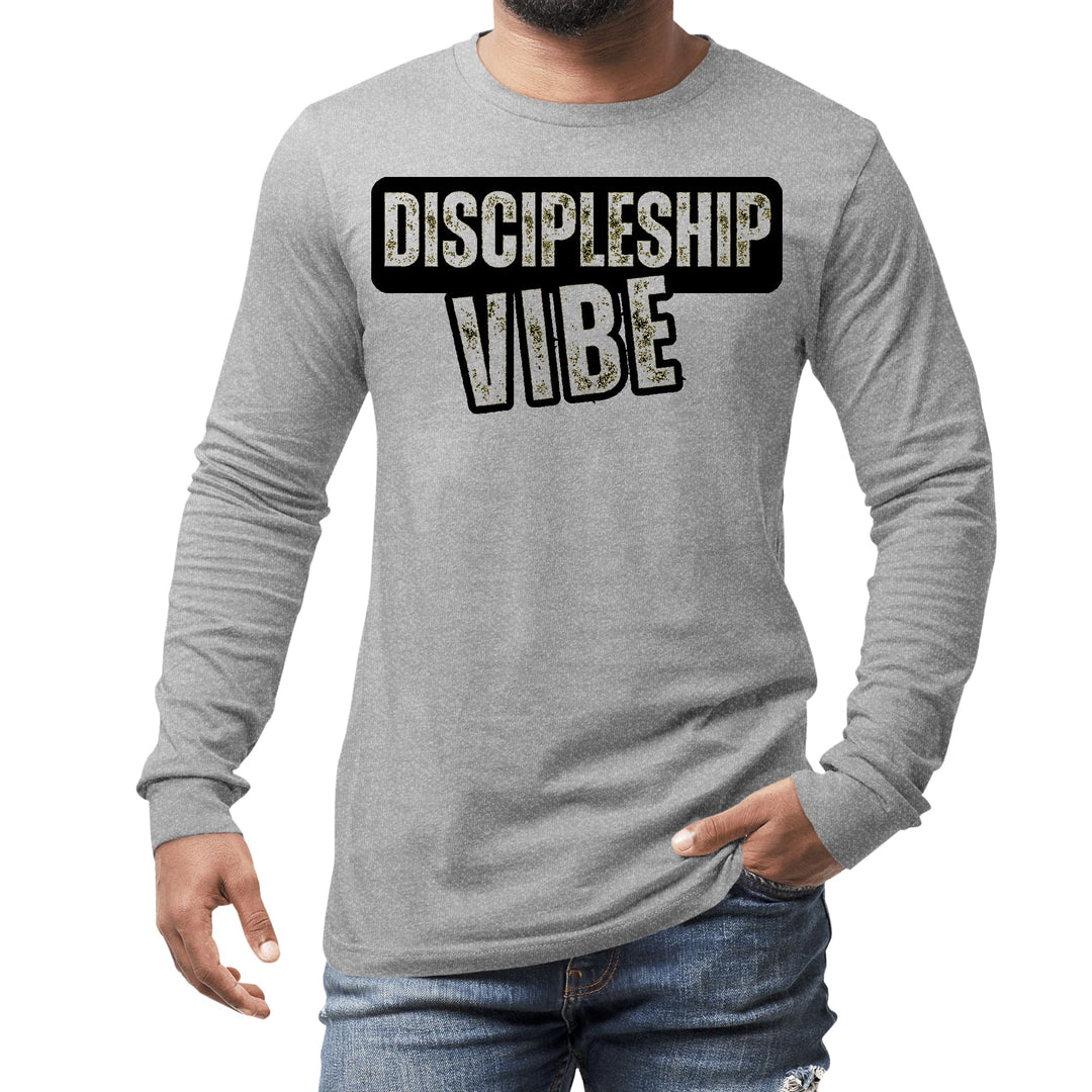 Mens Long Sleeve Graphic T-shirt Discipleship Vibe - Unisex | T-Shirts | Long