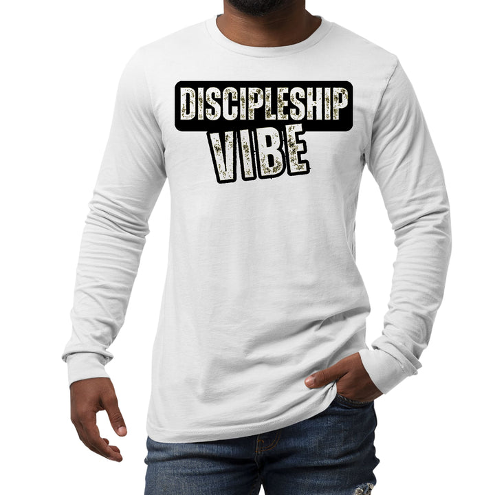 Mens Long Sleeve Graphic T-shirt Discipleship Vibe - Unisex | T-Shirts | Long