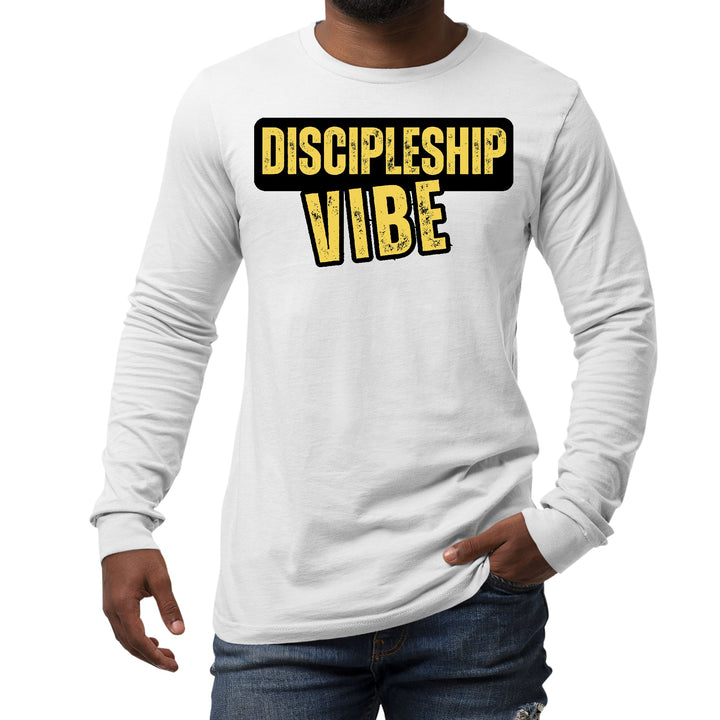 Mens Long Sleeve Graphic T-shirt Discipleship Vibe - Unisex | T-Shirts | Long