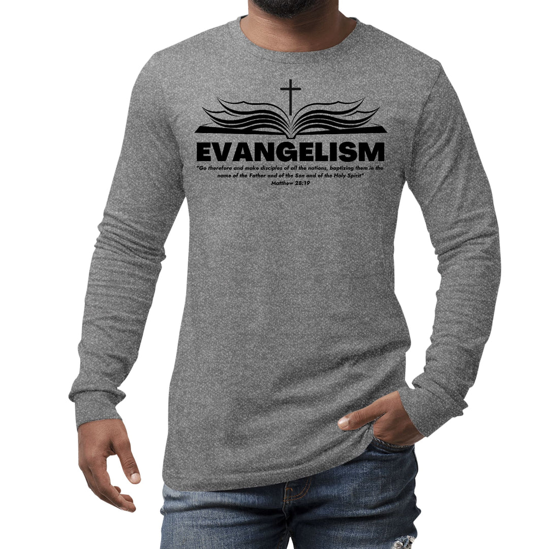 Mens Long Sleeve Graphic T-shirt Evangelism - Go Therefore and Make - Unisex