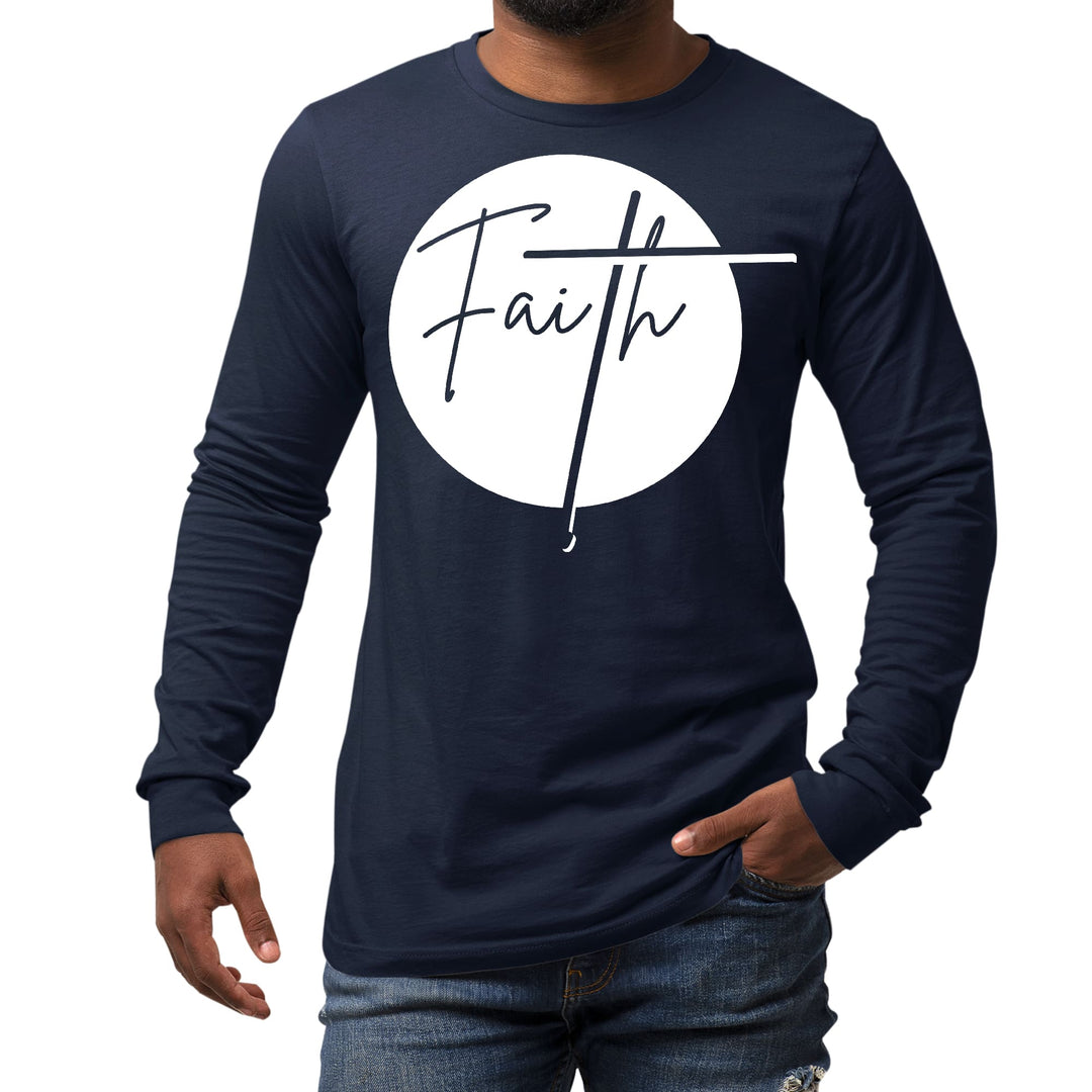 Mens Long Sleeve Graphic T-shirt Faith - Unisex | T-Shirts | Long Sleeves