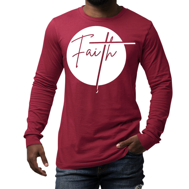 Mens Long Sleeve Graphic T-shirt Faith - Unisex | T-Shirts | Long Sleeves