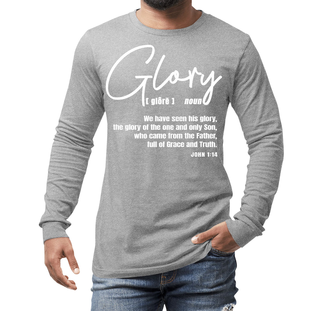 Mens Long Sleeve Graphic T-shirt Glory - Christian Inspiration - Unisex