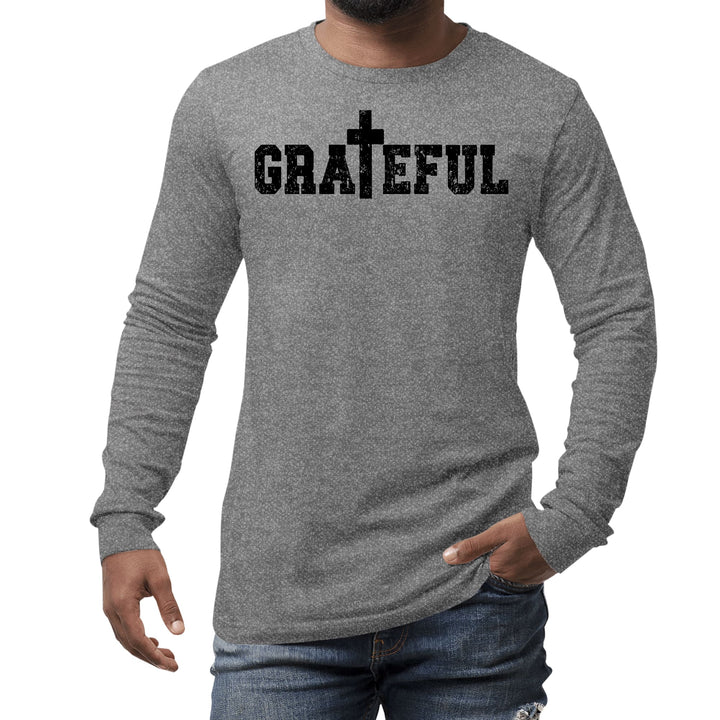 Mens Long Sleeve Graphic T-shirt Grateful Print - Unisex | T-Shirts | Long