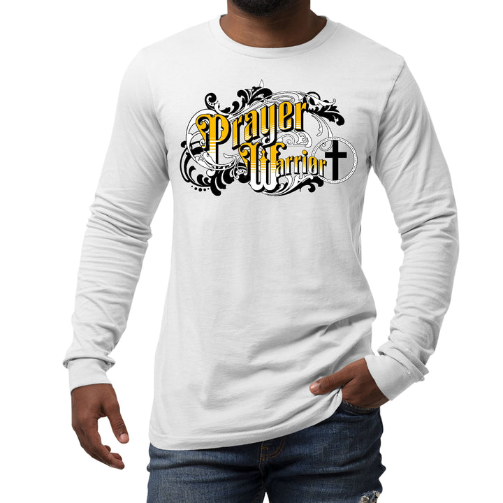 Mens Long Sleeve Graphic T-shirt Prayer Warrior Victorian Style - Unisex