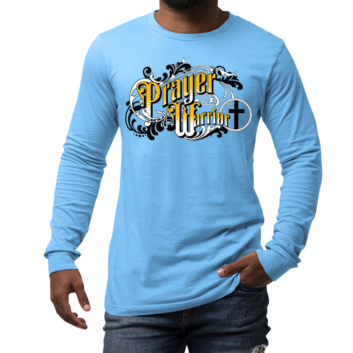 Mens Long Sleeve Graphic T-shirt Prayer Warrior Victorian Style - Unisex