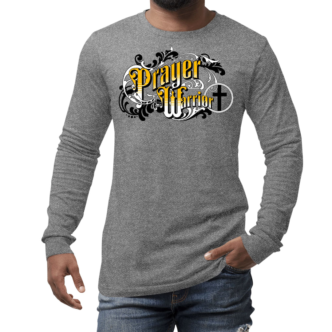 Mens Long Sleeve Graphic T-shirt Prayer Warrior Victorian Style - Unisex